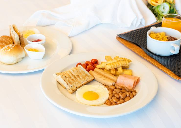 Breakfast in rooom Ambassador Hotel Bangkok